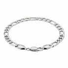Tyrona 5mm gold plated stainless steel Figaro link bracelet with lobster clasp. Classic chain for men.