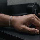 Tyrona 3mm polished silver stainless steel Cuban link bracelet with a classic clasp. Everyday essential.